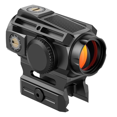 CVLIFE EagleFeather X Solar Multi-Reticle Red Dot Sight for Rifle,1x20mm 2MOA Dot 40MOA Circle Motion Awake Solar Optics with Quick Detach Mount...