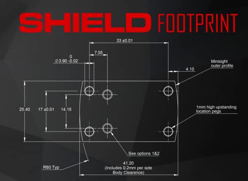 Shield Sights RMSc | Red Dot |GEN II | Glass Edition | 4MOA | Made in The UK